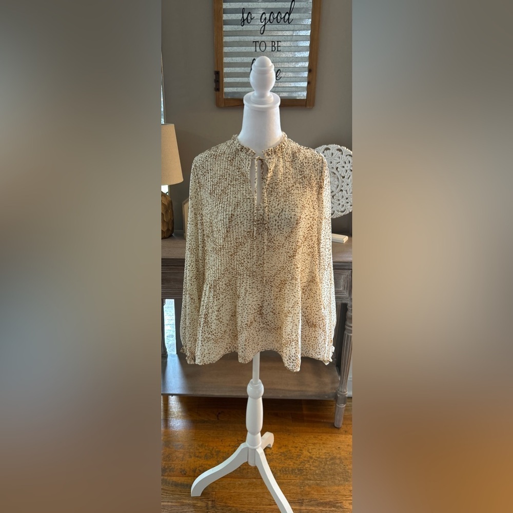 Philosophy Pleated Peplum Blouse